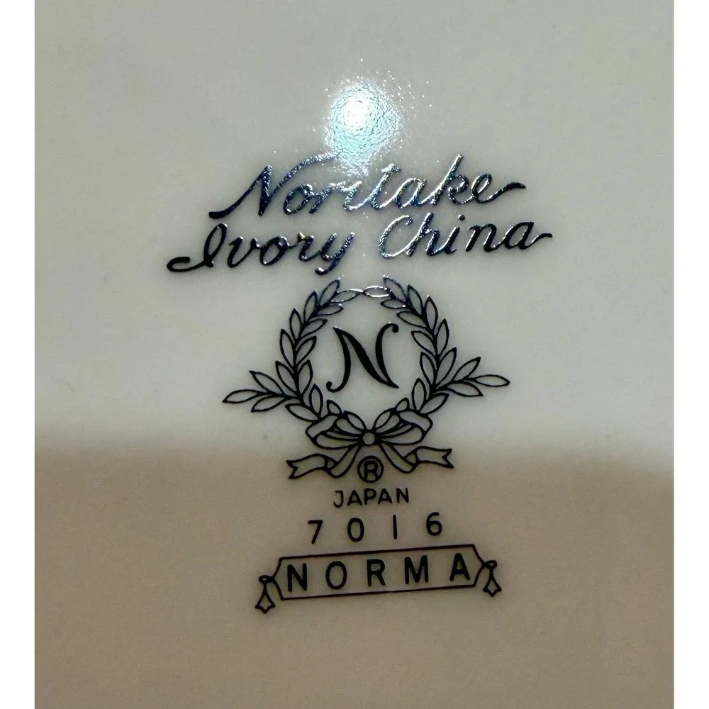 Vintage‎ Noritake Norma Bread Plates – Set of 4 Ivory China Platinum Trim